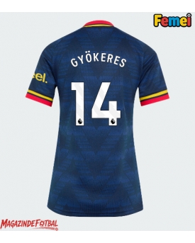 Arsenal Viktor Gyokeres #14 Tricou Fotbal Replică 2026-27 Femei Deplasare Arsenal Viktor Gyokeres #14 Tricou Fotbal Replică 2026-27 Femei Deplasare